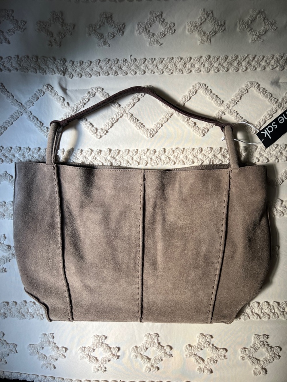 NWT The Sak Los Feliz Large Tote Mushroom Suede Shoulder Hobo Bag